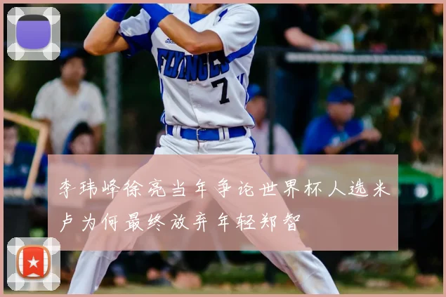 李玮峰徐亮当年争论世界杯人选米卢为何最终放弃年轻郑智